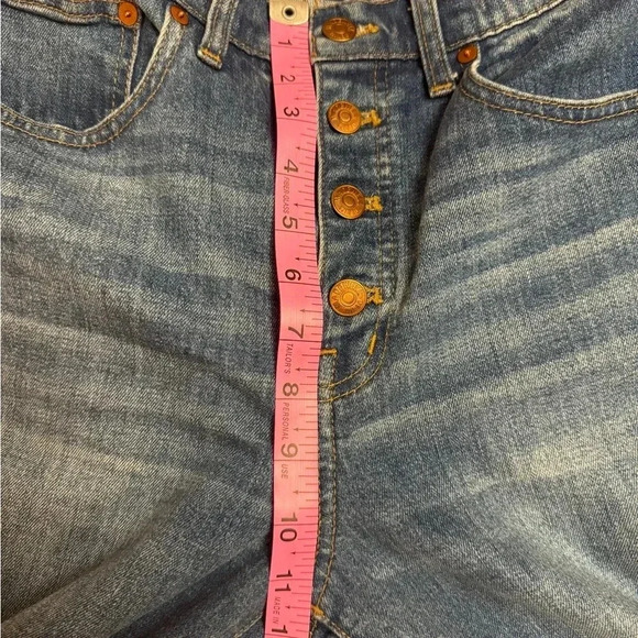Madewell Slim Wide Leg Crop Button Fly Jeans - Size 27 - Picture 9 of 12